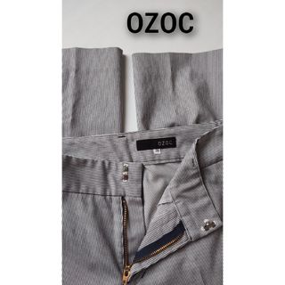 OZOC - OZOCオゾック 美シルエットパンツ　細見え　ストライプ　きれいめパンツ　ボトム