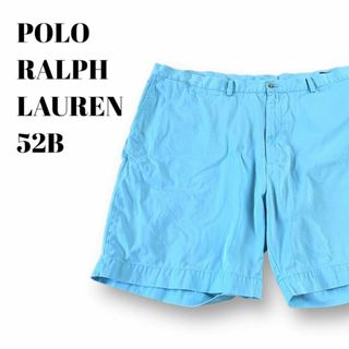 ポロラルフローレン(POLO RALPH LAUREN)のチノショートパンツ　ポロラルフローレン　ビッグサイズ　古着　ライトブルー　52B(ショートパンツ)