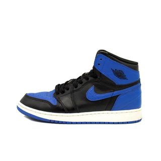 ナイキ(NIKE)のナイキ NIKE ■ 【 GS AIR JORDAN 1 RETRO HIGH OG ROYAL 575441 007 】 ガールズ エア ジョーダン 1 ハイ ロイヤル 2017 スニーカー w19185(スニーカー)