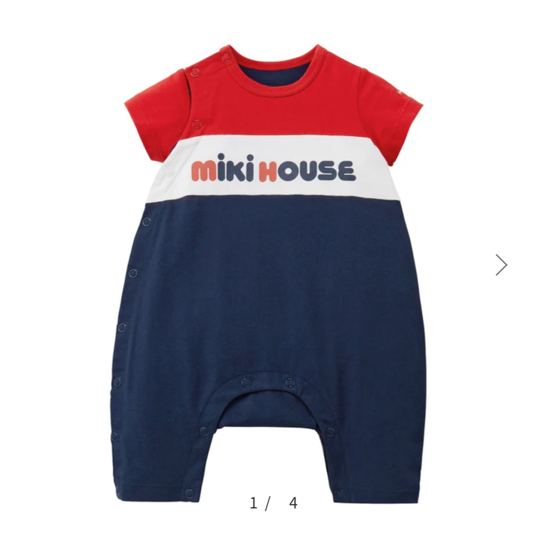 ミキハウス 新品未使用 タグ付き 新作 ロゴTシャツ 半袖ロンパース ミキハウス 新品未使用 タグ付き 新作 ロゴTシャツ 半袖ロンパース