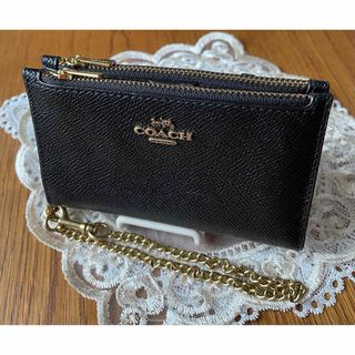 コーチ(COACH)のコーチ　ジップチェーンカードケース　美品(コインケース)