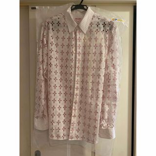 コムデギャルソン(COMME des GARCONS)のMASU 23ss diamond cut shirt シャツ　レッド　48 L(シャツ)