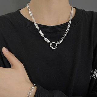 メンズ ネックレス チェーン 韓国 ファッション アクセサリー 海外 ストリート(ネックレス)