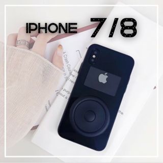 iPodデザイン iPhoneケース ブラック 黒 iPhone7/8 個性的(iPhoneケース)