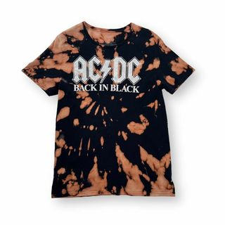 ACDC タイダイ Tシャツ バックインブラック ロゴ バンドT ロックT(Tシャツ/カットソー(半袖/袖なし))