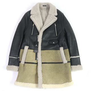 未使用品□LOVELESS/ラブレス ラムレザー ロング丈 チェスターコート ムートンコート ブラック ベージュ 3 正規品 メンズオススメ◎ 定価253,000円(その他)