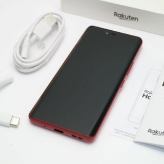 アンドロイド(ANDROID)の新品同様 SIMフリー Rakuten Hand 5G クリムゾンレッド M666(スマートフォン本体)