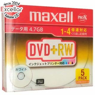 マクセル(maxell)のmaxell　データ用DVD+RW D+RW47PWB.S1P5S A　DVD+RW 4倍速 5枚組(その他)