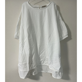 サマンサモスモス(SM2)の【匿名配送】SamansaMos2 半袖Tシャツ ホワイト フリーサイズ ボタン(Tシャツ(半袖/袖なし))