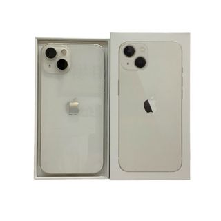 アップル(Apple)のiPhone13 128GB Apple アイフォン A2631 本体 箱有 IMEI〇(KDDI) バッテリー最大86%カラー スターライト 箱 シムピン付き【中古】KB-8485(スマートフォン本体)