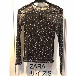 zara 星柄シアートップス　S