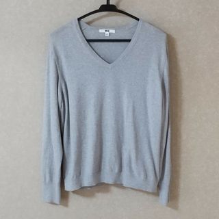 ユニクロ(UNIQLO)のユニクロ ウォッシャブルコットンVネックセーター(長袖)(ニット/セーター)