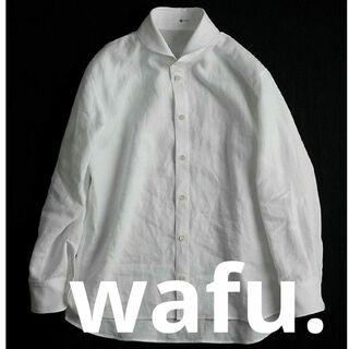 wafu. リネンショールカラーシャツ リネン100% 日本製 販売終了品