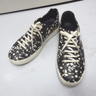 DIOR HOMME - ディオール・オム 靴
 トロッター スプラッシュ ペイント ブラック×ホワイト Ft605212 中古