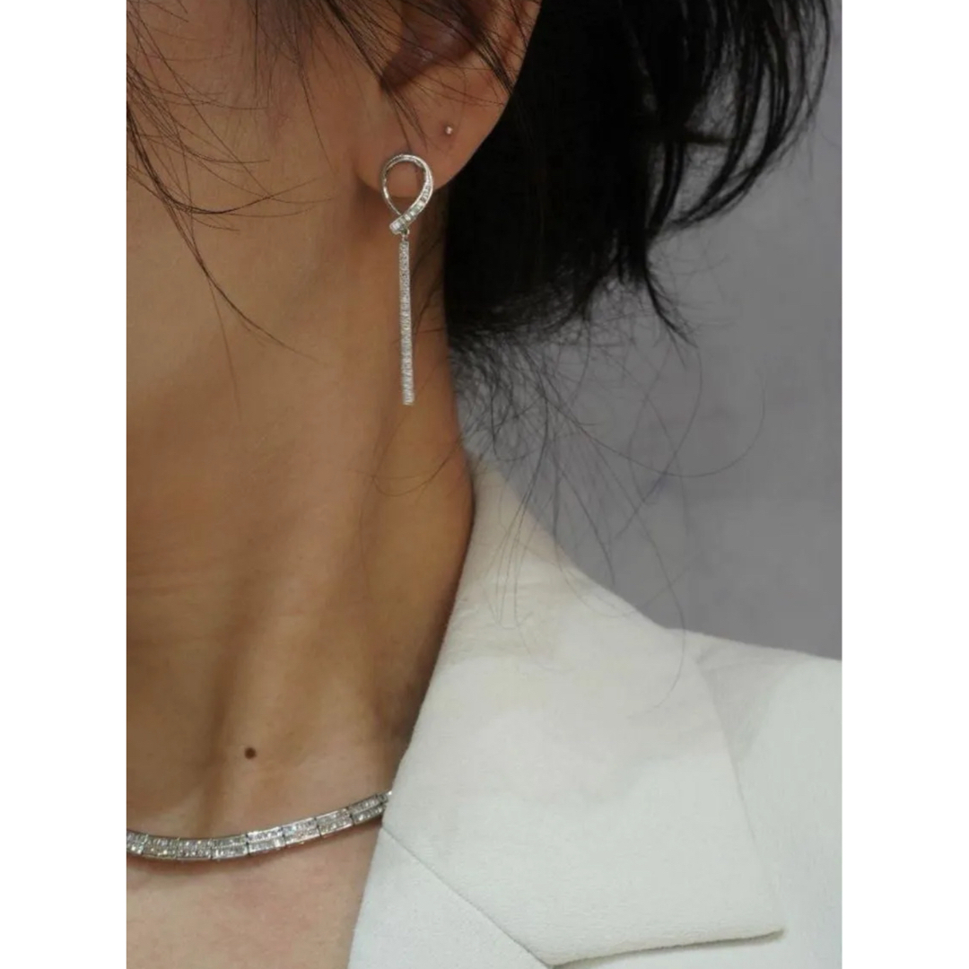 ▽天然ダイヤモンドピアス0.5ct k18 バーピアス アクセサリー ▽天然ダイヤモンドピアス0.5ct k18 バーピアス アクセサリー