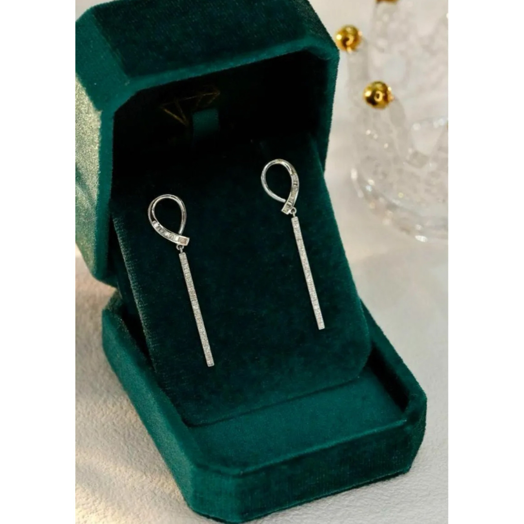 ▽天然ダイヤモンドピアス0.5ct k18 バーピアス アクセサリー ▽天然ダイヤモンドピアス0.5ct k18 バーピアス アクセサリー