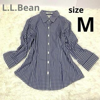 L.L.Bean  ギンガムチェック 長袖 七分袖 シャツ