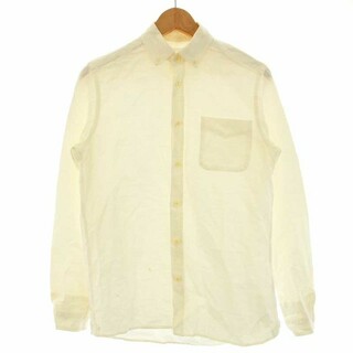 マイヨ maillot ボタンダウンシャツ 麻 リネン混 2 M 白 ホワイト(シャツ)