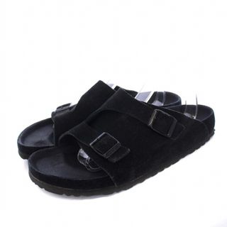 ビルケンシュトック(BIRKENSTOCK)のBIRKENSTOCK ZURICH フラットサンダル スエード 42 黒(サンダル)