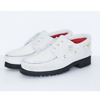 シュプリーム(Supreme)のSUPREME TIMBERLAND 3 EYE LUG US8 クロコ(スリッポン/モカシン)