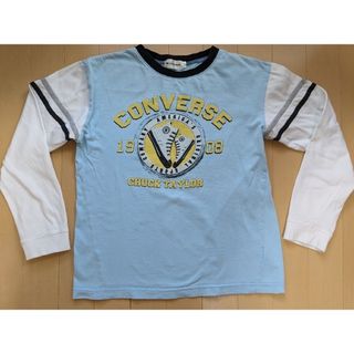 コンバース(CONVERSE)のロンT　150　男の子　長袖T　水色　青白　ブルーホワイト　コンバース　おしゃれ(Tシャツ/カットソー)