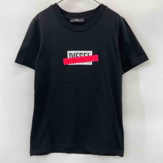 DIESEL - DIESEL ディーゼル レディース Tシャツ（半袖）フロントロゴパネルTシャツ ブラック