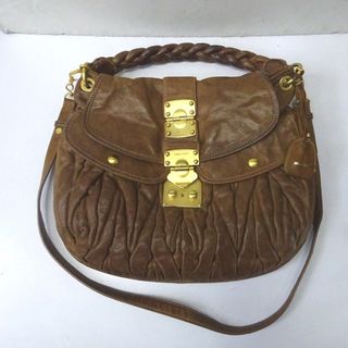 ミュウミュウ 革 バッグ(ブラウン/茶色系)の通販 72点 | miumiuの ミュウミュウ 革 バッグ(ブラウン/茶色系)の通販 72点 | miumiuの