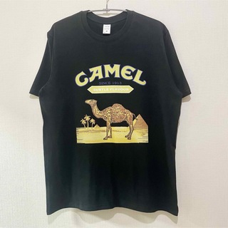 CAMEL タバコ Tシャツ Mサイズ キャメル tee ブラック アメカジ(Tシャツ/カットソー(半袖/袖なし))