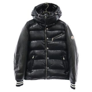 MONCLER - MONCLER モンクレール VERCORS GIUBBOTTO H20911A00190 68950 ベルコール スリーブレザー ダウンジャケット ブラック