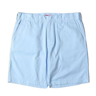 シュプリーム(Supreme)の美品 Supreme シュプリーム パンツ サイズ:34 18SS T/Cツイル ワーク ショーツ Work Short ライトブルー ボトムス ショートパンツ ズボン【メンズ】【中古】(ショートパンツ)