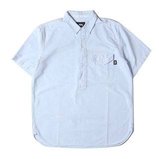 STUSSY - STUSSY ステューシー シャツ サイズ:S オックスフォード プルオーバー 半袖シャツ ブルー トップス カジュアルシャツ【メンズ】【中古】