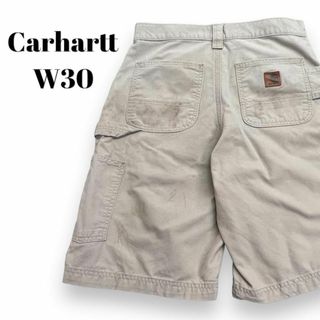 カーハート(carhartt)のカーハート　ペインターショートパンツ　　古着　ライトベージュ　W30(ショートパンツ)