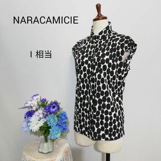 ナラカミーチェ(NARACAMICIE)のナラカミーチェ　極上美品　ノースリーブ　ブラウス　М相当　ポリエステル系(シャツ/ブラウス(半袖/袖なし))