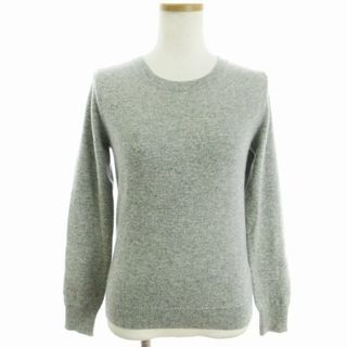 ユニクロ(UNIQLO)のユニクロ  ニット セーター クルーネック カシミヤ 100％ グレー S(ニット/セーター)