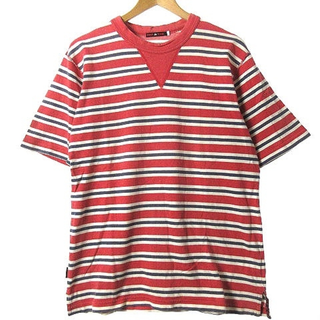 レッドイヤーポールスミス Tシャツ ボーダー 半袖 クルーネック 赤 レッド L メンズのトップス(Tシャツ/カットソー(半袖/袖なし))の商品写真