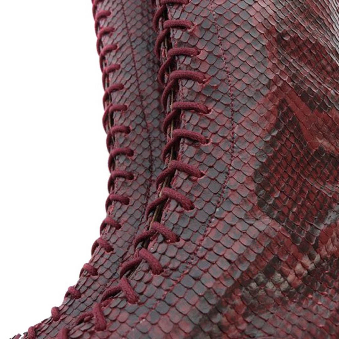 ケイトスペード パイソン柄 レースアップ ロングブーツ 5M 22cm ケイトスペード パイソン柄 レースアップ ロングブーツ 5M 22cm