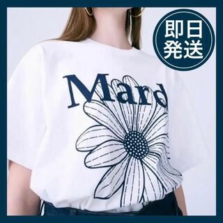 mardi mercredi マルディメクルディ Tシャツ ホワイト ネイビー(Tシャツ(半袖/袖なし))