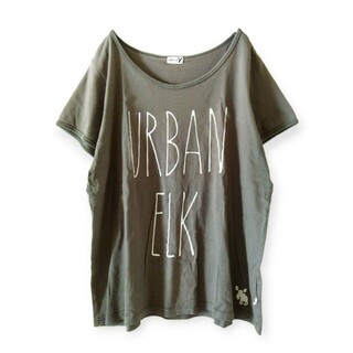 URBAN ELK  プリントロゴ 半袖 プルオーバー Tシャツ 大きいサイズ(Tシャツ(半袖/袖なし))