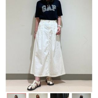 ギャップ(GAP)のデニムフレアスカート(ロングスカート)