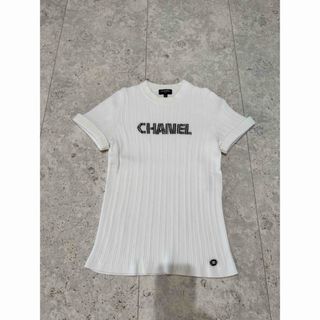 シャネル(CHANEL)のCHANEL 半袖ニット　size 38(カットソー(半袖/袖なし))