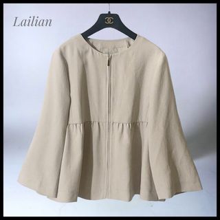 leilian - 【Lailian】 美品  ジップアップライトジャケット  ペプラムシルエット