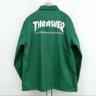 スラッシャー THRASHER ナイロン コーチ ジャケット 美品 M グリーン