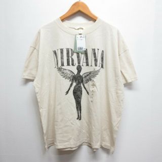 エイチ&エム H&M NIRVANA ニルヴァーナ 半袖 Tシャツ M ベージュ