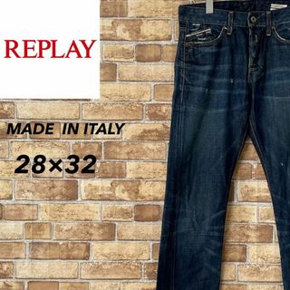 Replay - リプレイ　イタリア製　デニム　ジーンズ　ジーパン　ダメージ加工　28/32