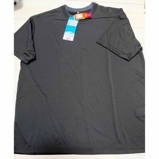 新品 メンズ 丸首 トップス 半袖 大きいサイズ 4L Tシャツ 黒(Tシャツ/カットソー(半袖/袖なし))