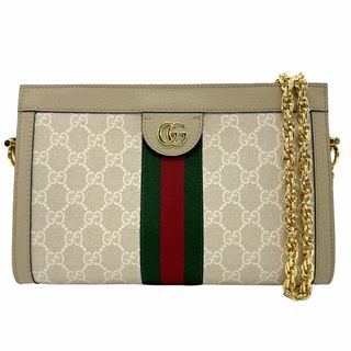 グッチ(Gucci)のグッチ GUCCI ショルダーバッグ オフィディア PVC/レザー/メタル グレージュ/ゴールド レディース 503877 送料無料【中古】 z1105(ショルダーバッグ)