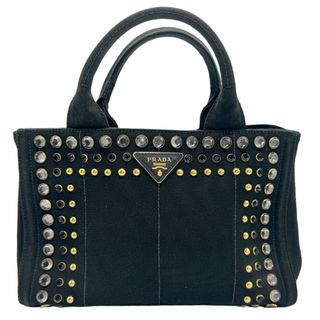 プラダ(PRADA)のプラダ PRADA ハンドバッグ ショルダーバッグ カナパ キャンバス ブラック レディース 送料無料【中古】 z1104(ハンドバッグ)