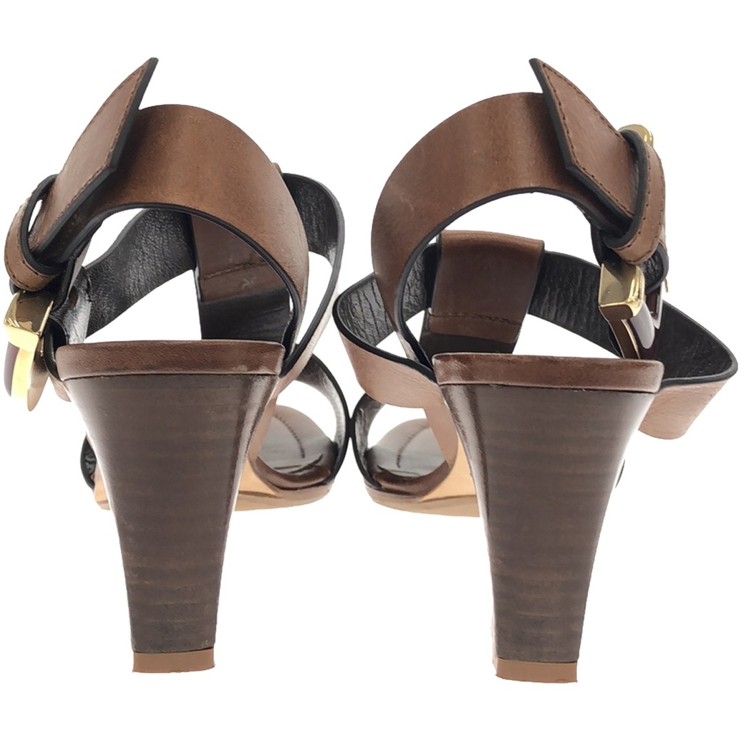 MANOLO BLAHNIK マノロブラニク ストラップレザーサンダル ブラウン 36 MANOLO BLAHNIK マノロブラニク ストラップレザーサンダル ブラウン 36