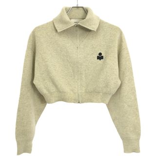 イザベルマラン(Isabel Marant)のISABEL MARANT ETOILE イザベルマラン エトワール OXANE CARDIGAN ジップアップクロップドニットセーター  アイボリー系 36(ニット/セーター)