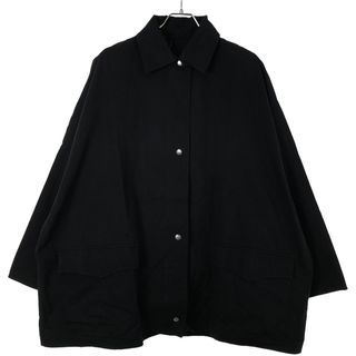 トーテム(TOTEME)のTOTEME トーテム WASHED COTTON OVERSHIRT JACKET ウォッシュドコットンオーバーシャツジャケット 232-1035-256 ブラック XS/S(Gジャン/デニムジャケット)